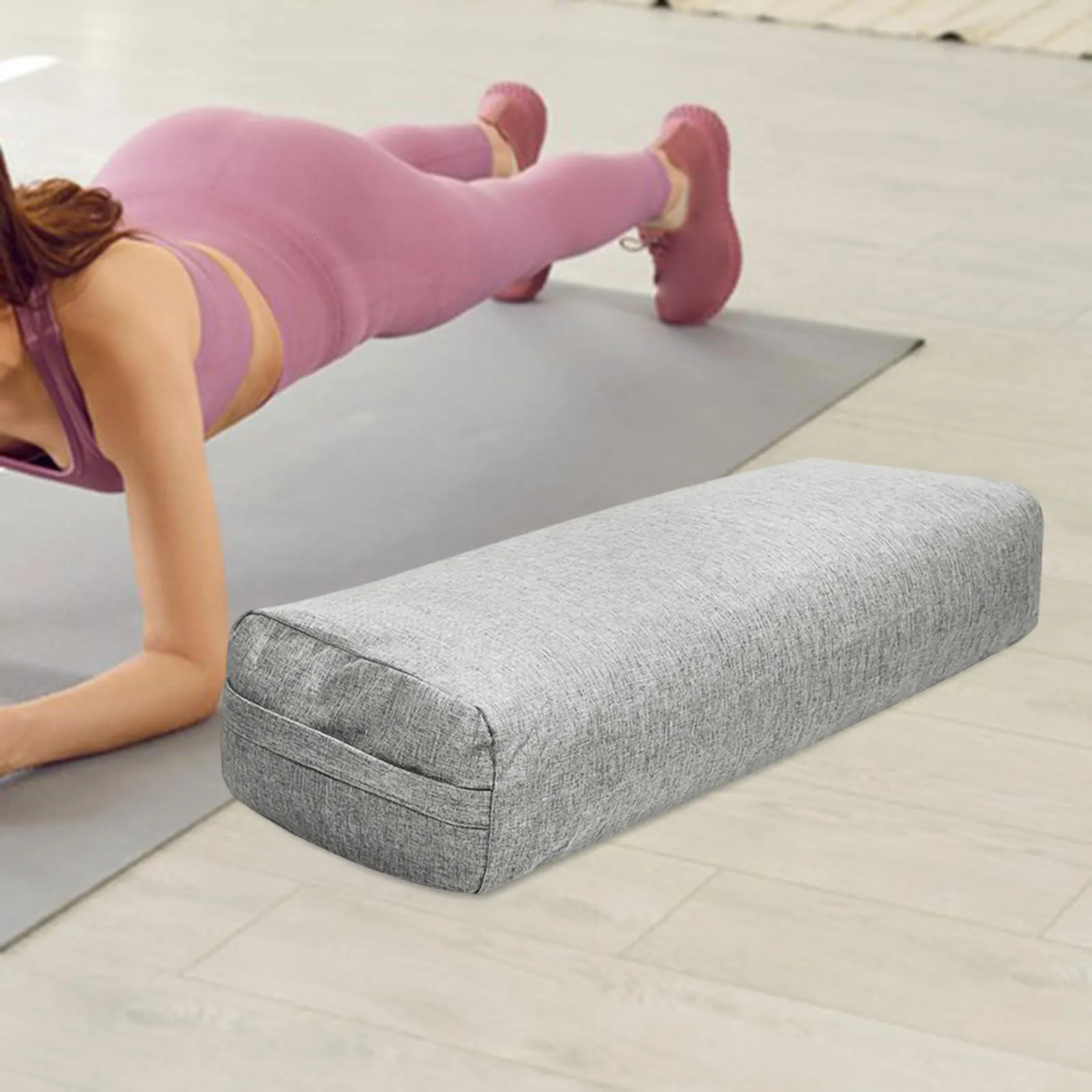 Yoga Bolster Pillow Versatile Support Cushion with Carry Handle Poses Modification Meditation Yoga Prop for Restorative Yoga 250312bj - view 3