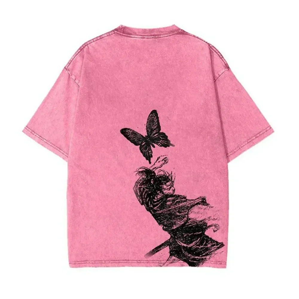 SORCERER MASTERMIND VINTAGE TEE Japan Washed Tshirts Oversized Cotton Tee Print Graphic for Men Women Acid Wash Casual Daily 250312