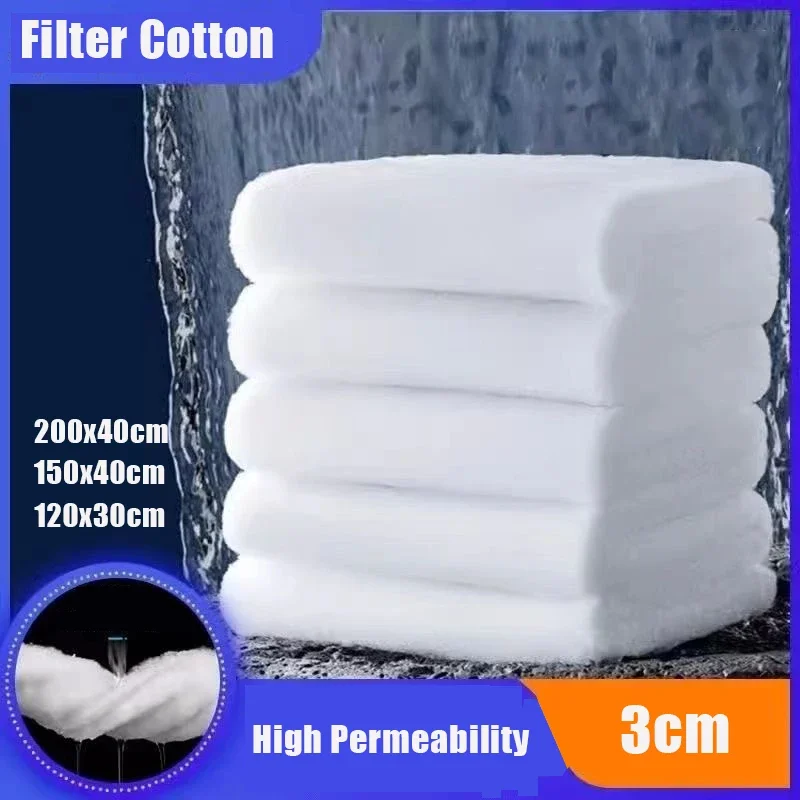 Fish Tank Filter Sponge High-density Hand Tear Bionic Cashmere Cotton Aquarium Accessories Fish Tank Pond Filter Media Skimmer