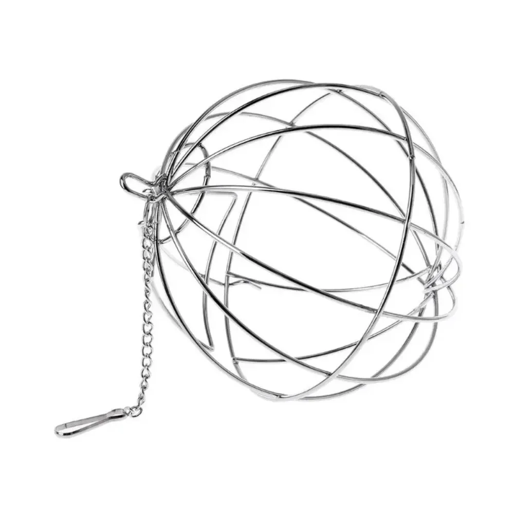 Stainless Steel Round Feeder Automatic Feeding Hanging Hay Ball Guinea Pig Hamster Rat Rabbit Pet Toy Artículos Para Mascotas