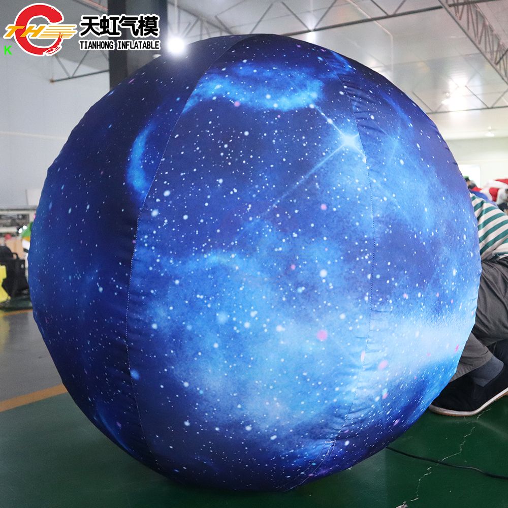 Activities 6m dia (20ft) with blower giant Inflatable Space Balloon LED Lighting Space themed Inflatable Planet Model for Decoration