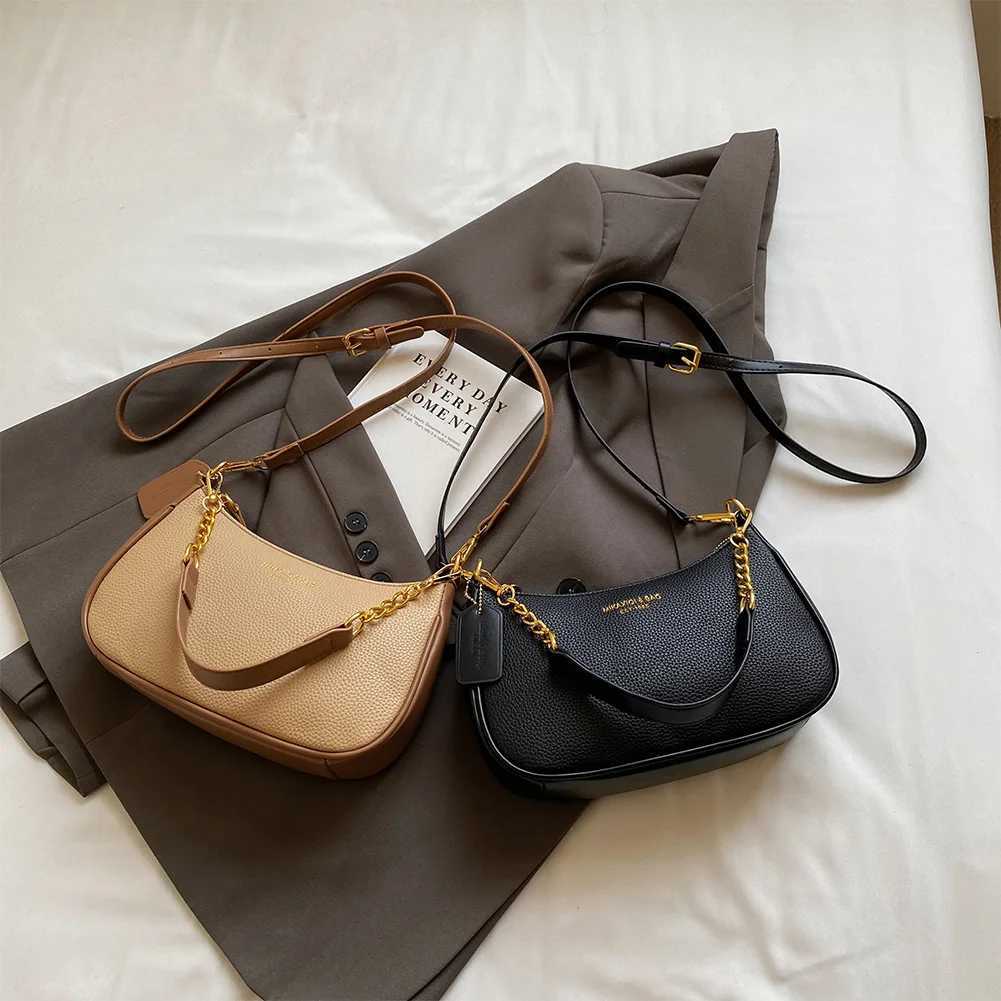 Crossbody hot Women PU Leather Crescent Adjustable Strap Underarm Bag Zipper Closure Handbag for Work TravelC250312
