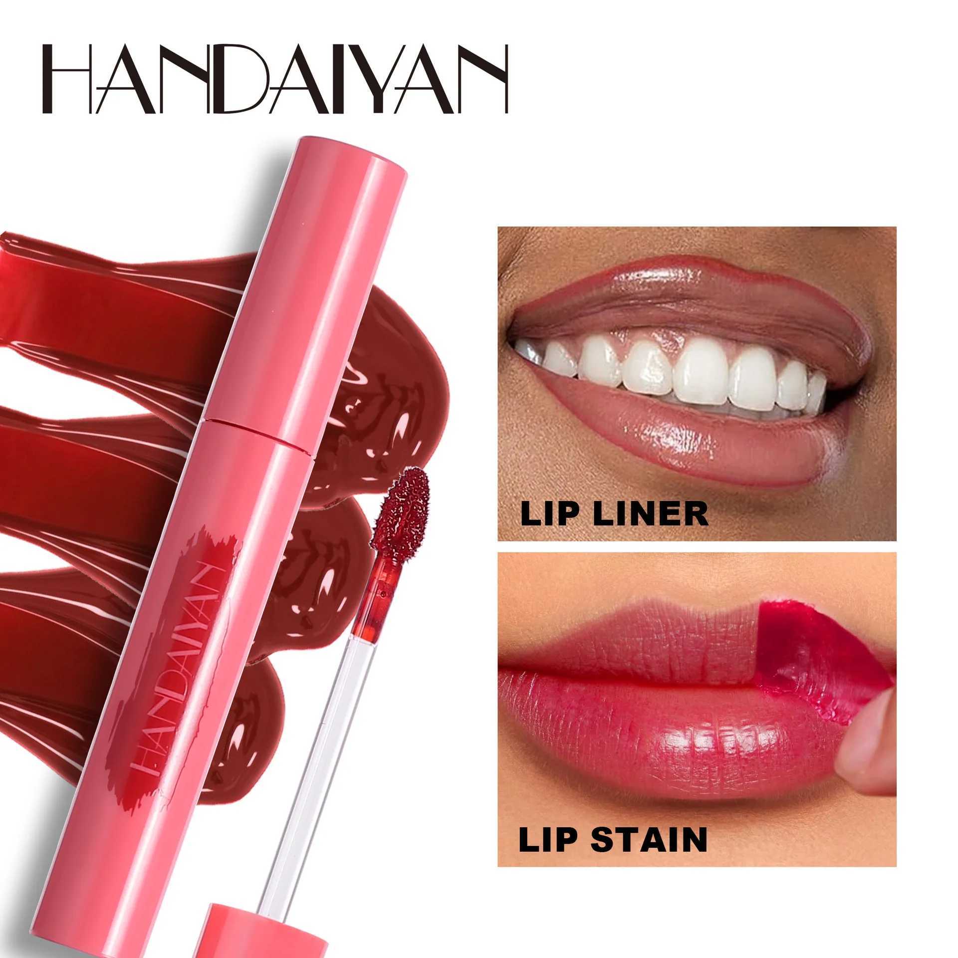 6-color peeling lip lining gloss waterproof transfer lipstick tattoo waterproof durable matte velvet lip sexy red W250312