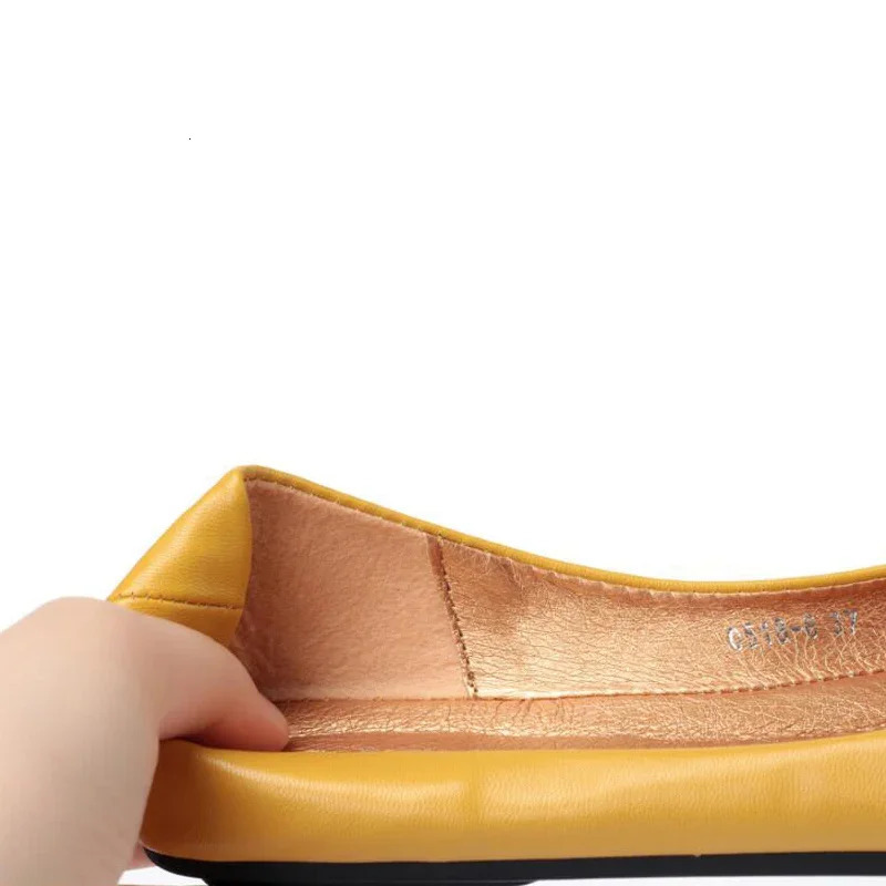 TIMETANGGenuine Leather Flat Shoes Woman Hand-sewn Leather Loafers Cowhide Spring Candy color CasualShoes Women Flats WomenShoes 250305