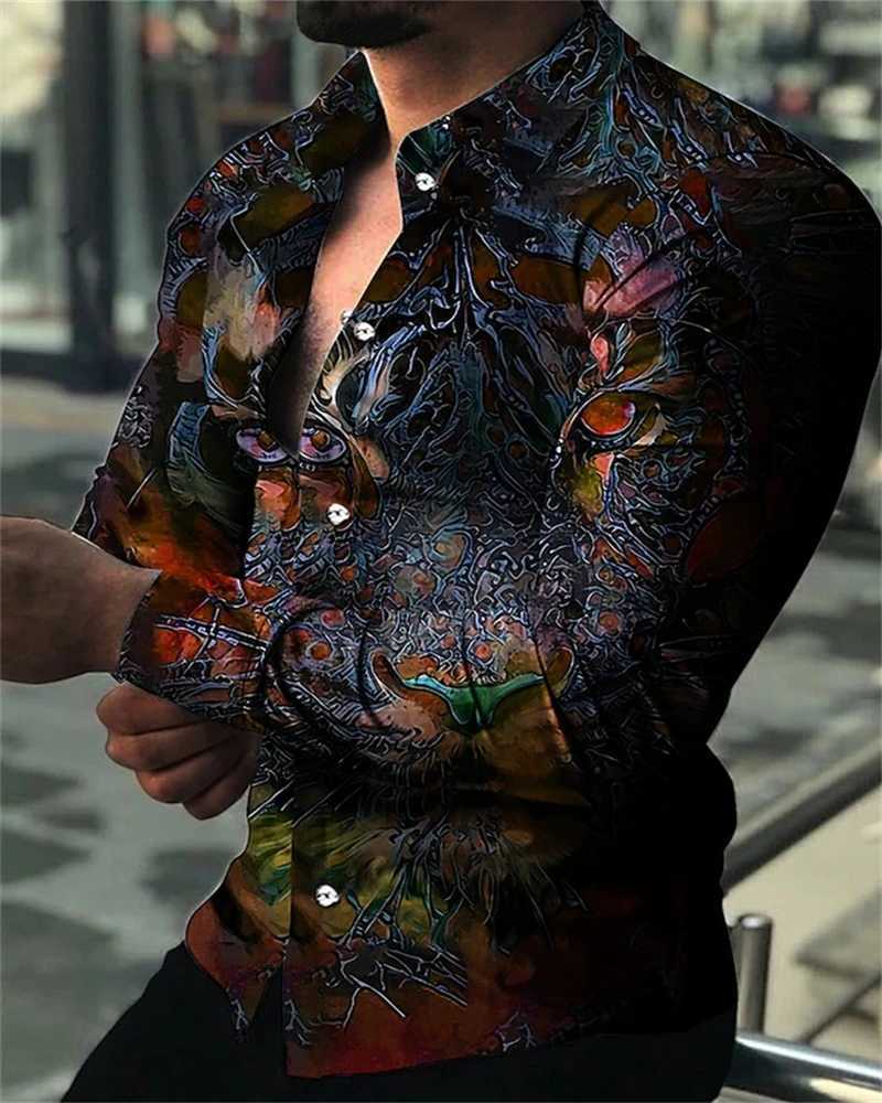 Vertigo Hawaiian Shirts Graphic 3d Printed Shirts Men Fashion Shirts Long Sleeve Beach Blouse Cuba Lapel Shirts Mens Clothing W250312
