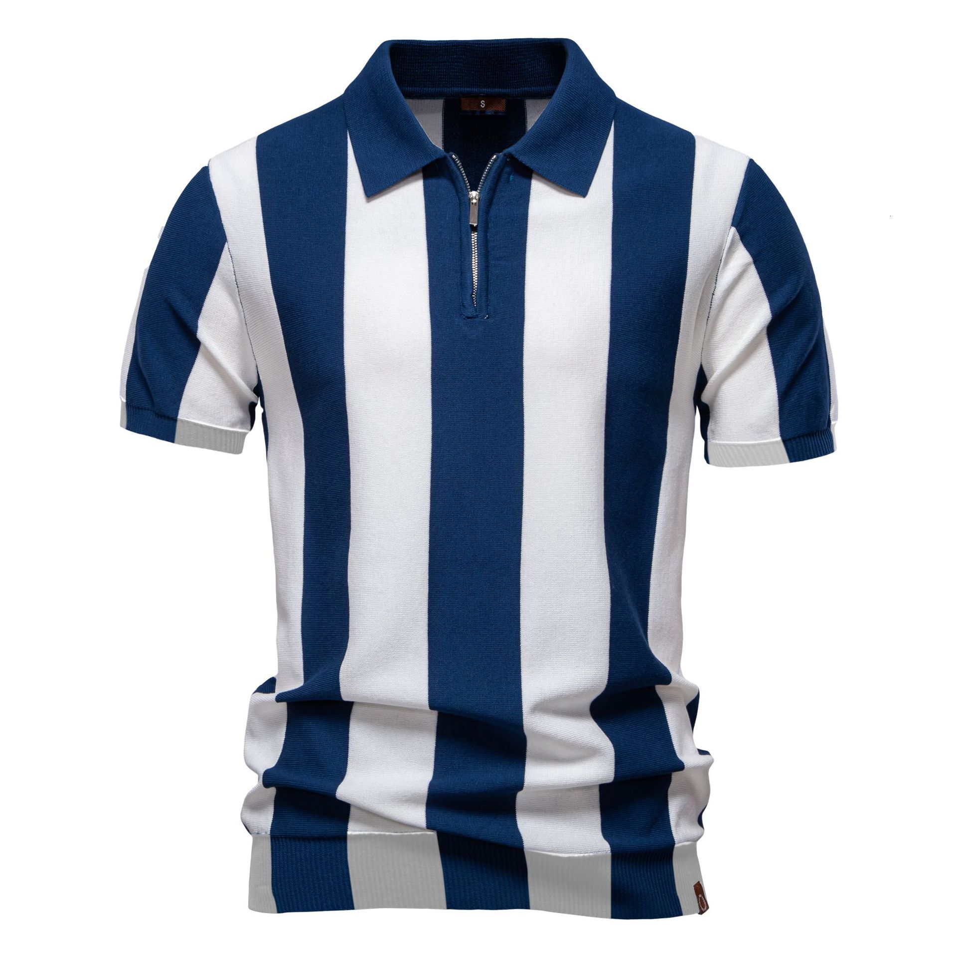 2025 summer new collar woolen t shirt polo men's short sleeved top tracksuit