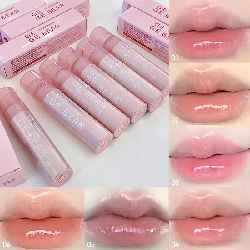 Gege Bear Water Gel Lip Gloss Hydrating Crystal-Clear Shine with Long-Lasting Color and Natural Finish W250312