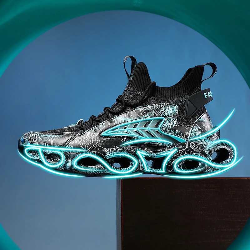 New Mens Ultra Light Running Shoes Fashion Unisex Large Size Sneakers Chunky Womens Blade Sole Jogging Shoes Couple ShoesXJ250312