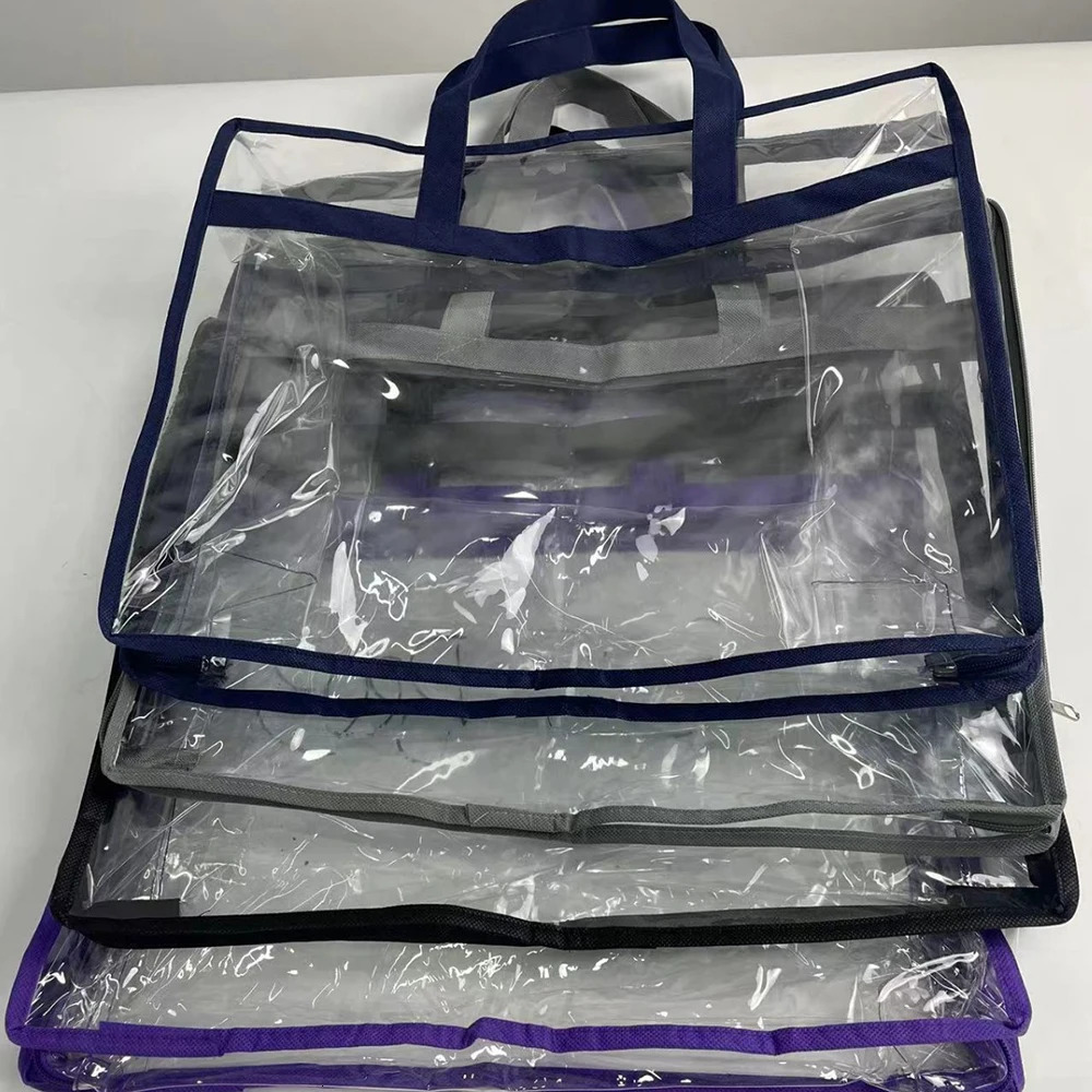 Transparent Storage Bag Thickened Pvc Portable Folding Toy Clothing Storage Bag Waterproof Dustproof Pillow Quilt Storage Bags 250305