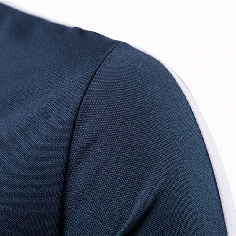 2025 New European Polo Collar Panel Golf t shirt Men's Contrast Embroidery Short Sleeve tracksuit