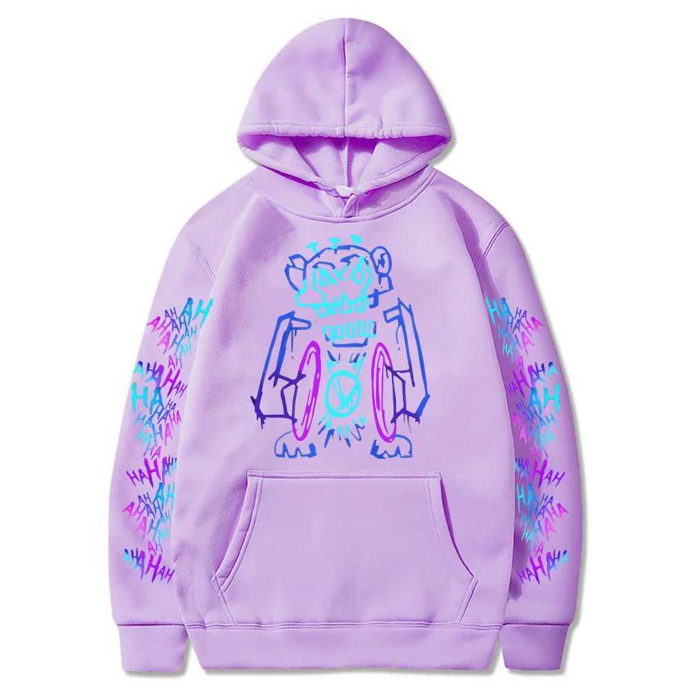 Arcane Jinx Hoodies Hot Anime Monkey Graffiti Sweatshirt Unisex Two Sides Street Sportswear Harajuku Grunge Aesthetic Pullovers M250312