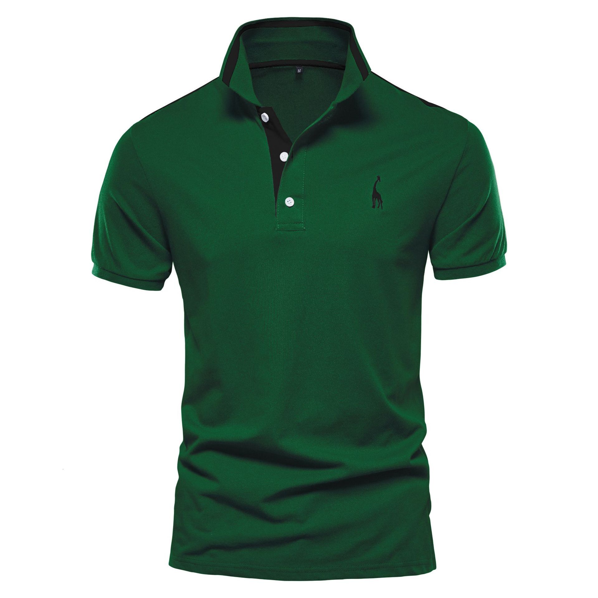 2025 New European Polo Collar Panel Golf t shirt Men's Contrast Embroidery Short Sleeve tracksuit