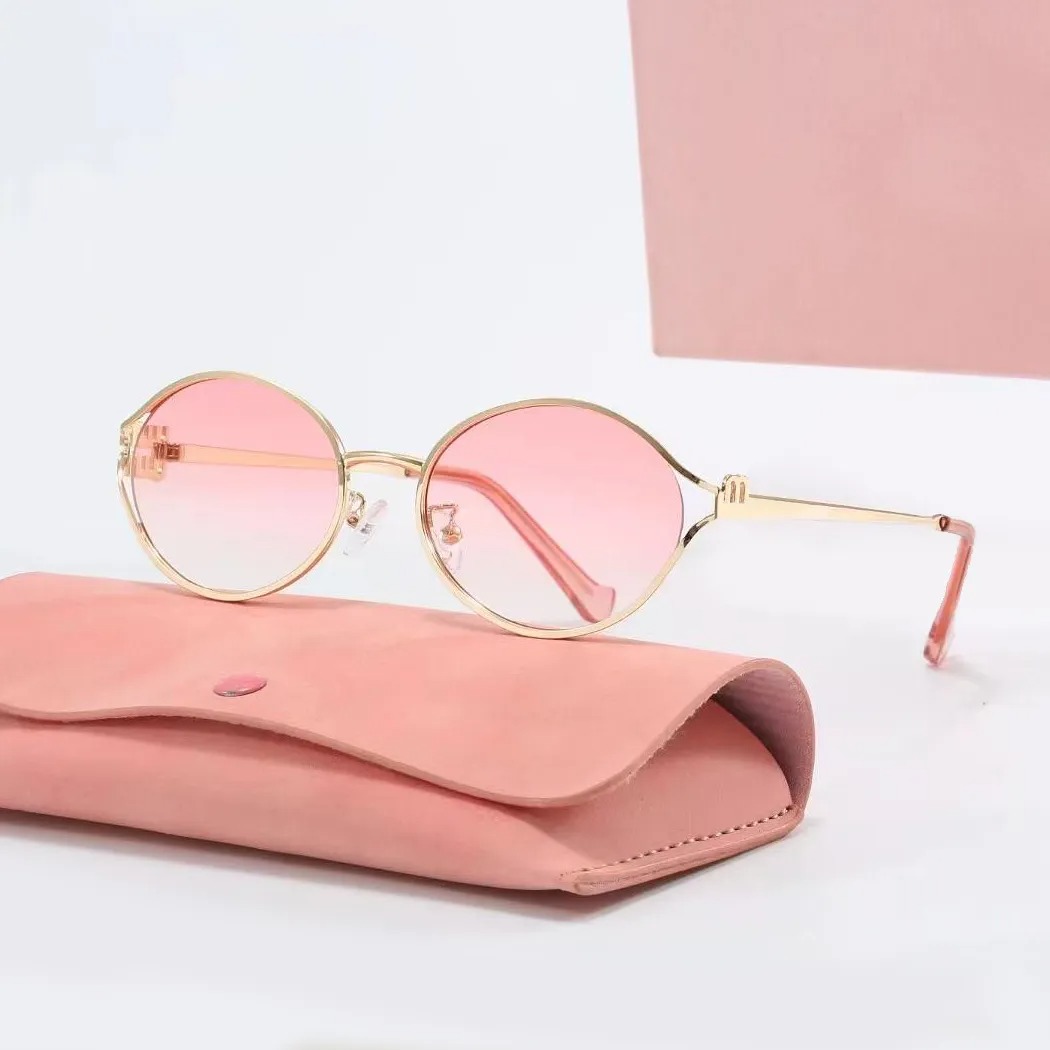 2026 AAA Hot Sales Designer Mimui Sunglasses Glasses Sunglasse Designer Miue Miue Sunglasses Designer Glasses Luxury Sunglasses Oval Polarizing Sunglasses 1Fc