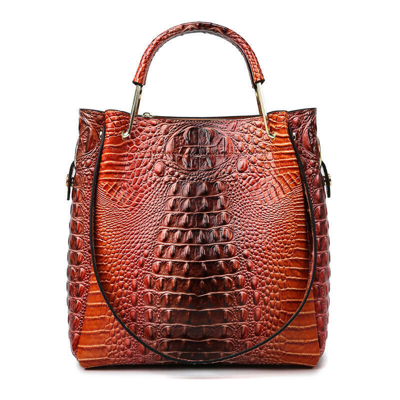 Women's Bags Handbag New Tote Fashionable Texture Colorful Crocodile Pattern Bucket Women's Bag