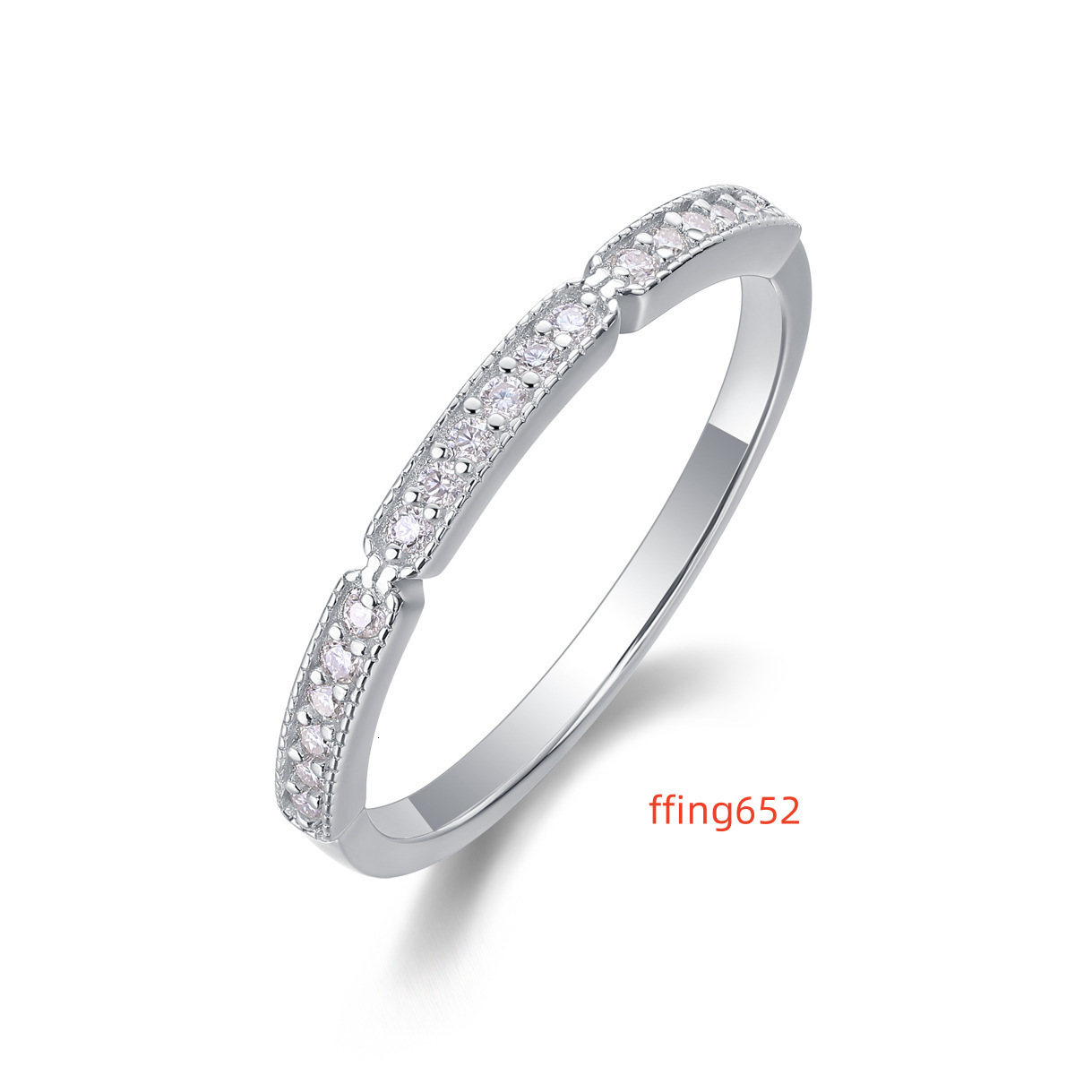 DE Luxury Metal Moissanite Silver Ring Simple Iced Out Moissanite 925 Sterling Silver Rings D Color VVS Moissanite Ring