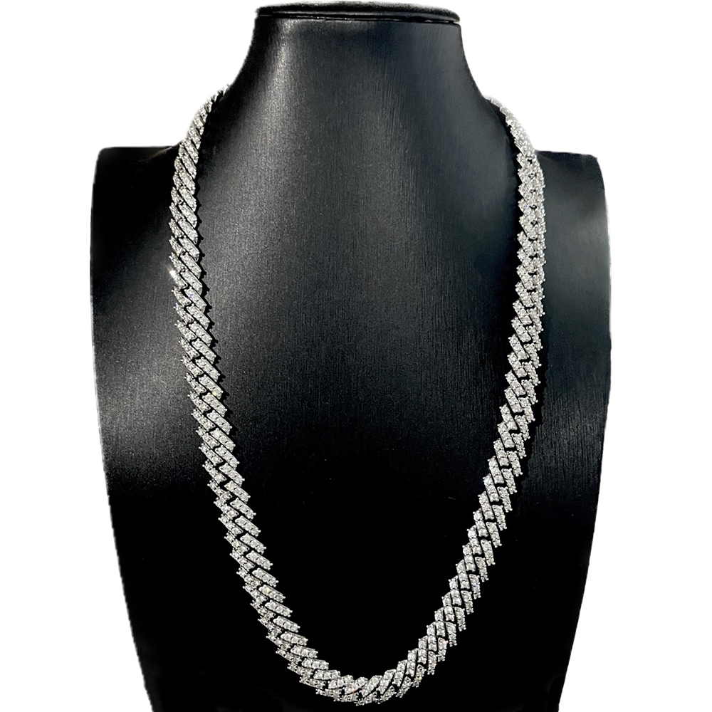 11mm Moissanite Cuban Chain Bracelet Necklace S925 Silver Iced Out For Men Women Hip Hop Jewelry Pass Diamonds Tester With GRA