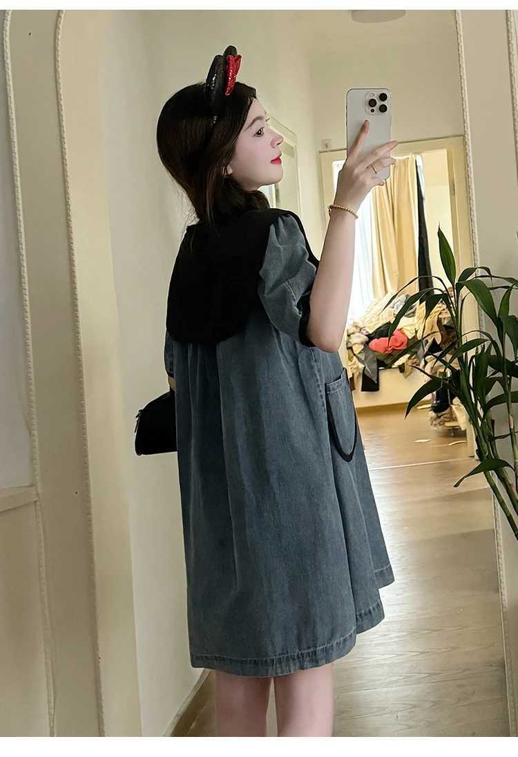 G73176# Pregnant Womens Clothing Womens Dresses Denim Summer New Arrival Maternity DressesT250311