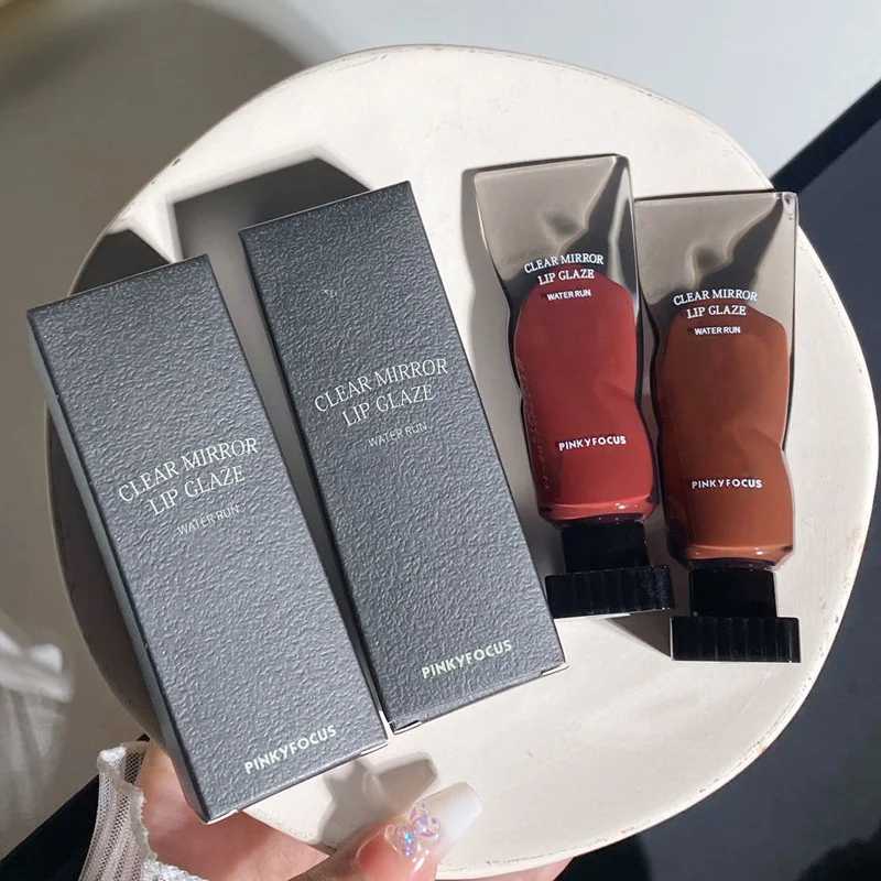 6-color jelly mirror moisturizing lip gloss transparent glass lip gloss waterproof liquid lipstick brown transparent lip gloss makeup W250312