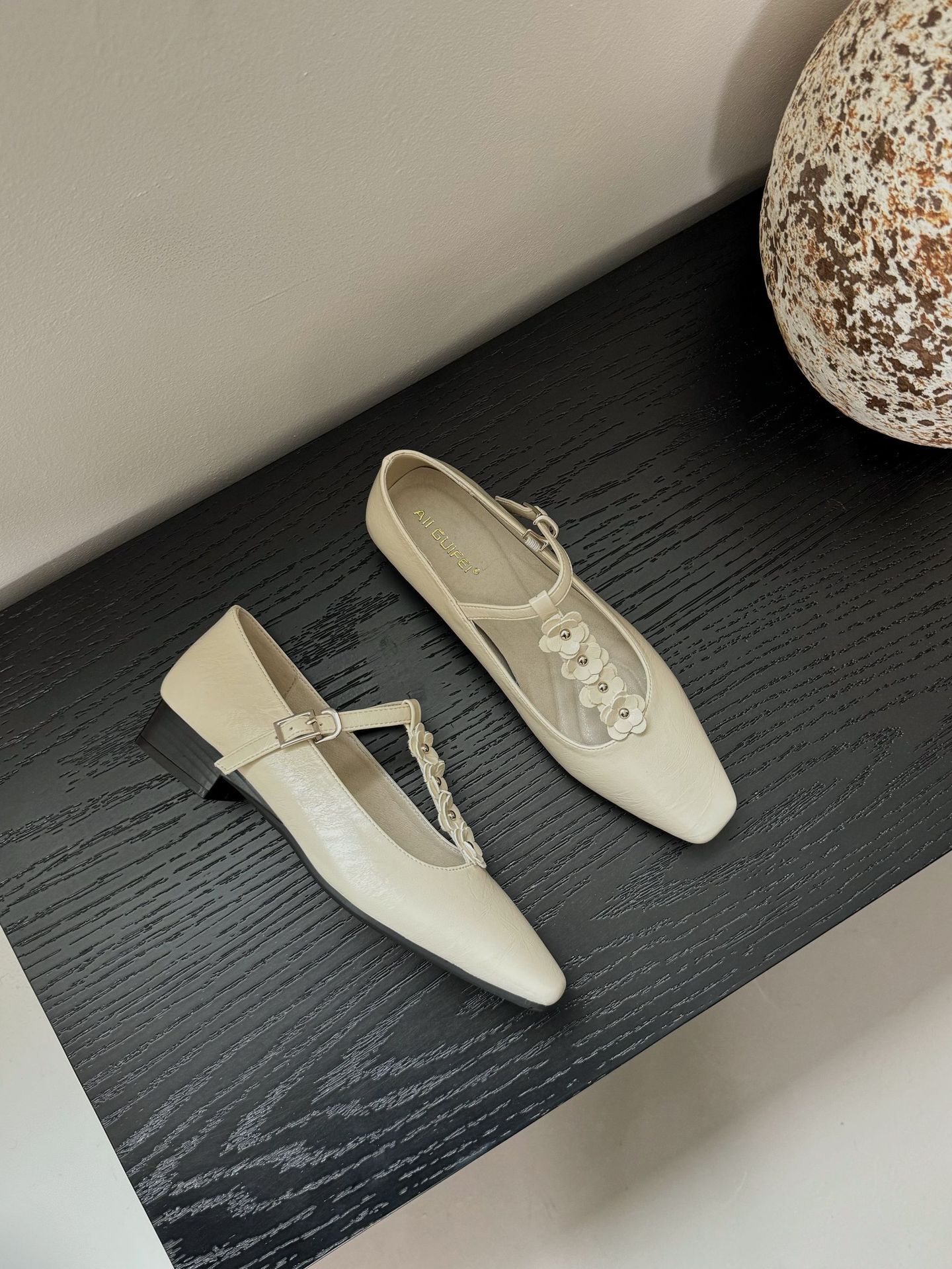 M26-2~Thick Heel French Style Square Head Silver Mary Jane Single Women's Shoes 2025 New Edition #ddmypanda