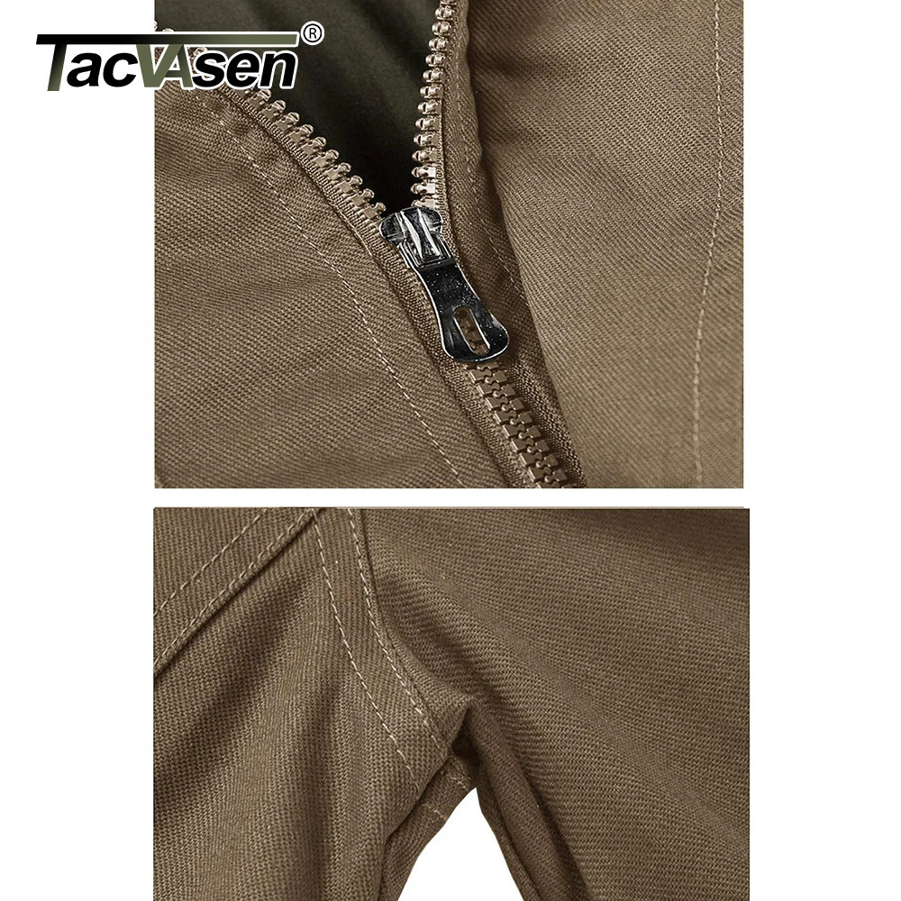 Tucker Watson mens bomber jacket casual cotton autumn windproof cargo work with multiple pockets 250312