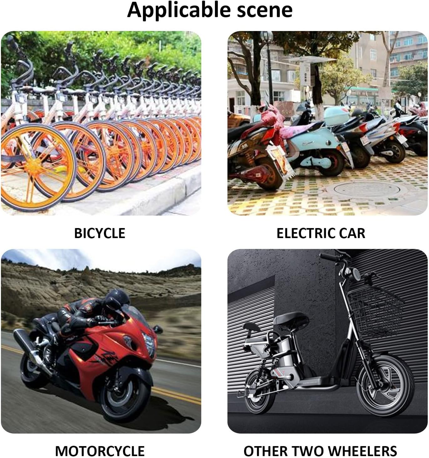 Motorcycle TPMS wireless tire pressure monitoring system, IP67 waterproof and dustproof wireless belt with 2 external sensors and digital LCD display 