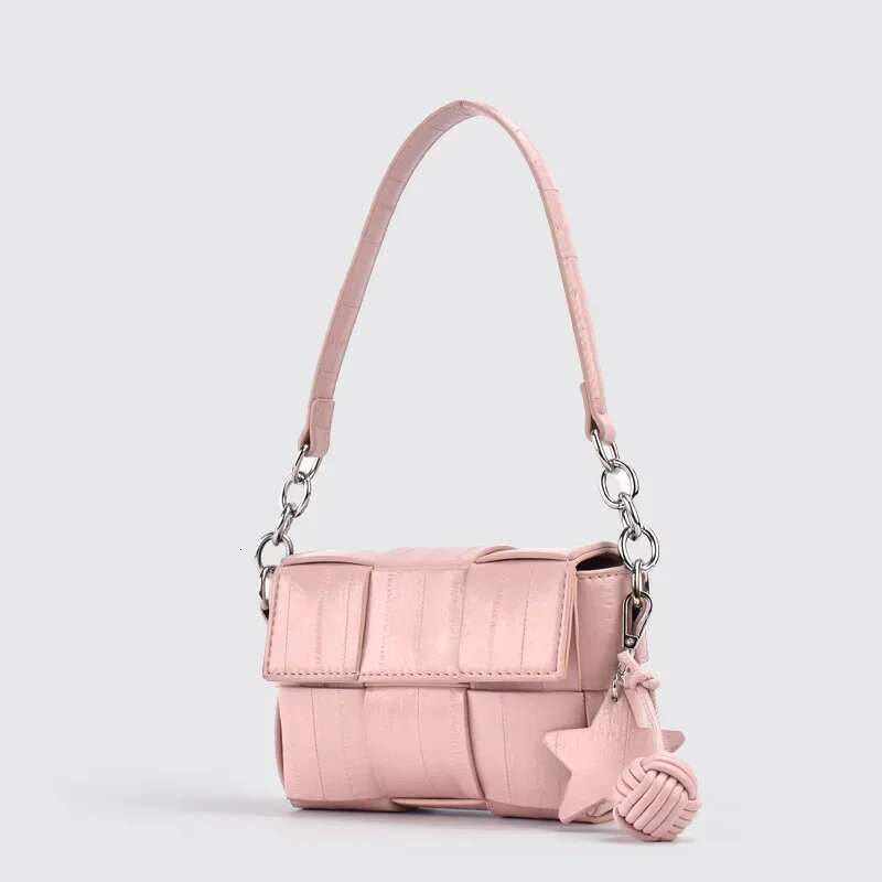 Women's New Mini Square Handbag Light High Grade Feeg Crossbody Weave Initial Summer Small Bag