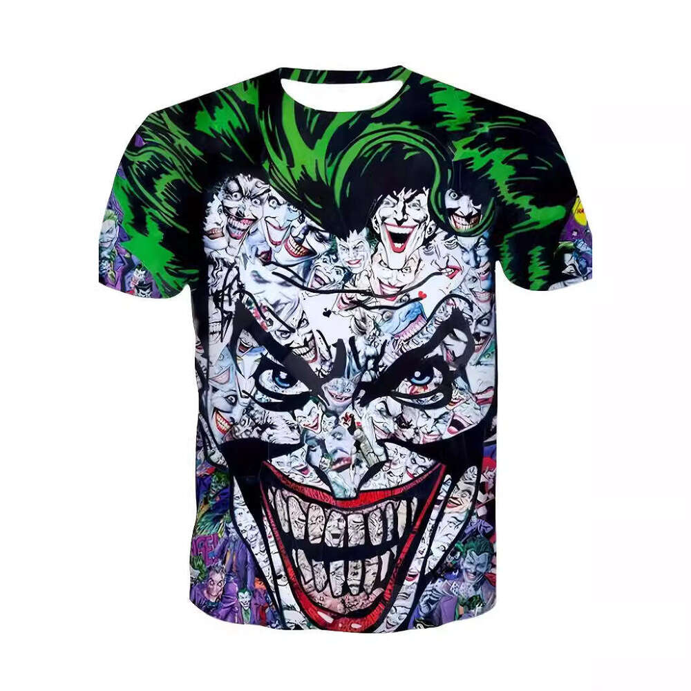 Hot sell European American men's clothing, youth sports, digital printing, 3D T-shirt, short sleeved, 2025 new casual and versatile fashion cloth
