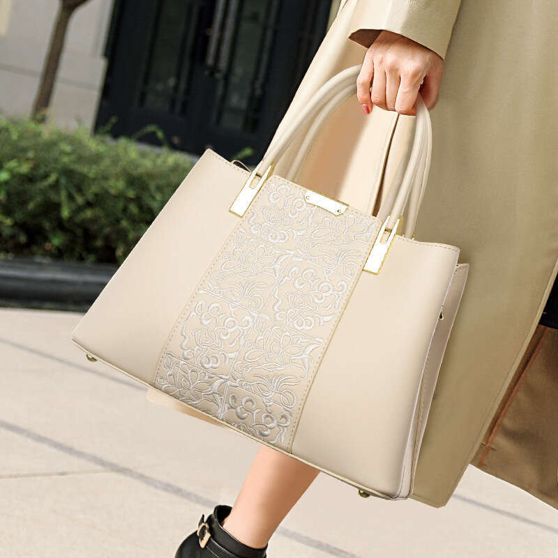Women's Bags handbag Chinese style embroidered handbag, new women's large capacity and atmospheric tote bag, middle-aged mother-in-law cross