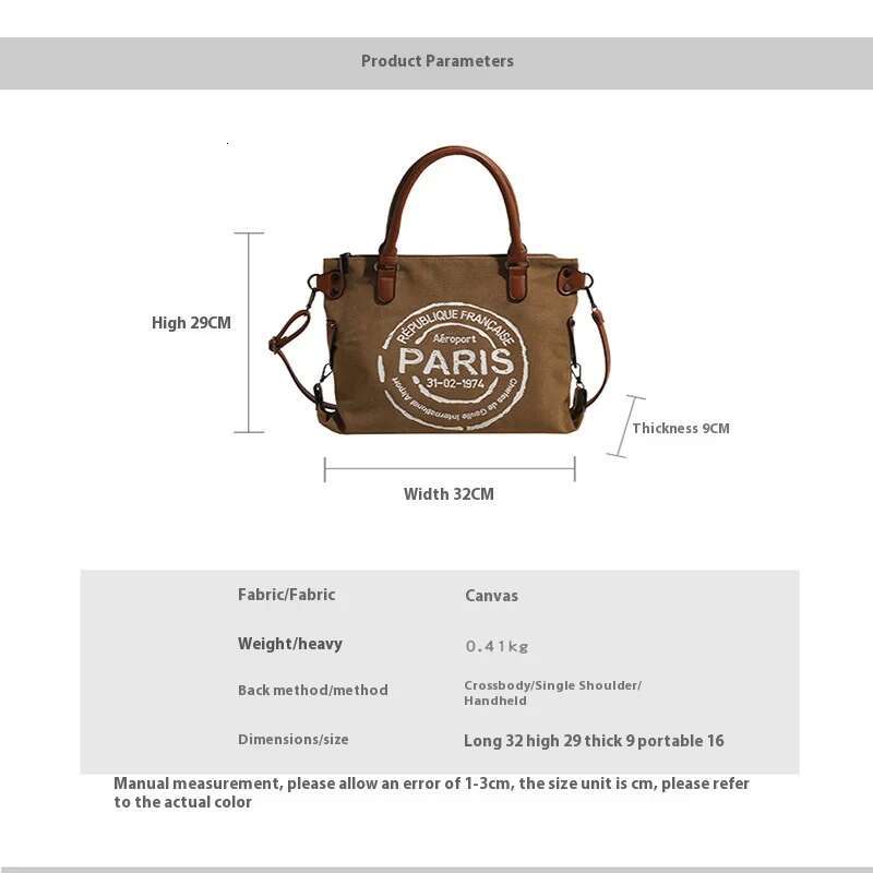 New Portable Canvas Fashion Women's Letters Large Capacity Tote Bag Leisure Commuting Single Shoulder Diagonal Span