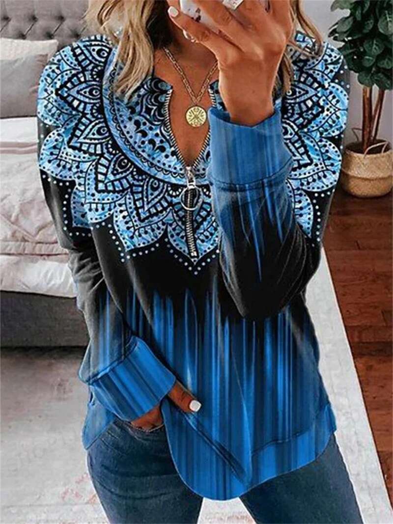 Striped Women Fashion Zipper Hoodies Y2k Casual Sweatshirt Zip Up Hoodie Oversized Sudaderas Lattice Coats Ladies Sweats