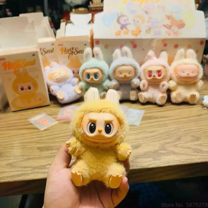 Labu Heartbeat Macaroon Sit Par Vinyl Face Surprise Blind Box Labu Macaroon 1st Generation 2nd Generation Plush Doll Z250312