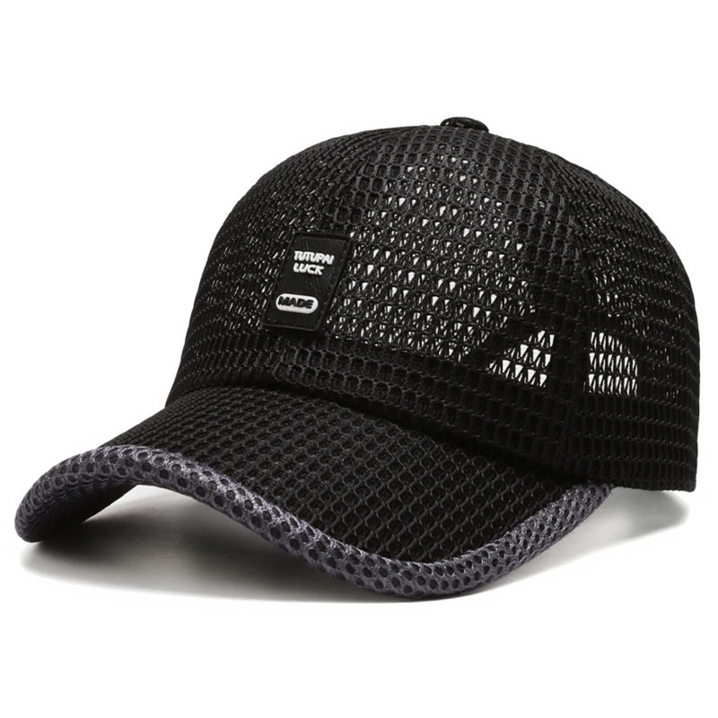 Mens Mesh Baseball Cap Breathable Summer Caps Dad Hat Outdoor Fishing Hats Bone Trucker Womens hat 250311