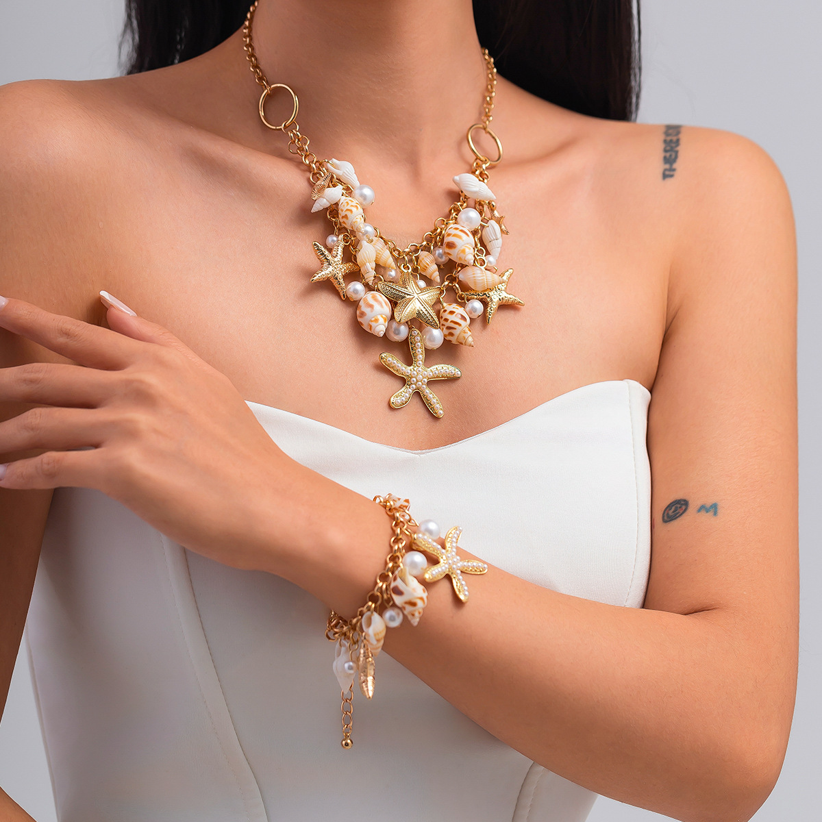 Ocean Vacation Style Xiang Jewelry Bracelet Set 2025 New Beach Sea Star Shell Necklace for Women Jewelry