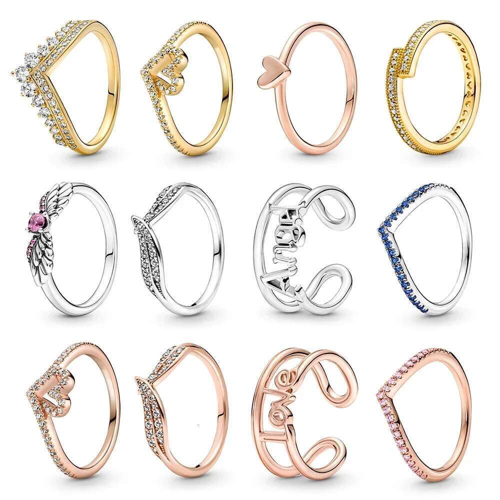 925 Sterling Silver Pretty Freehand Heart Ring Love Angel Open Ring Crown Rings for women Fit Women Party DIY Gifts