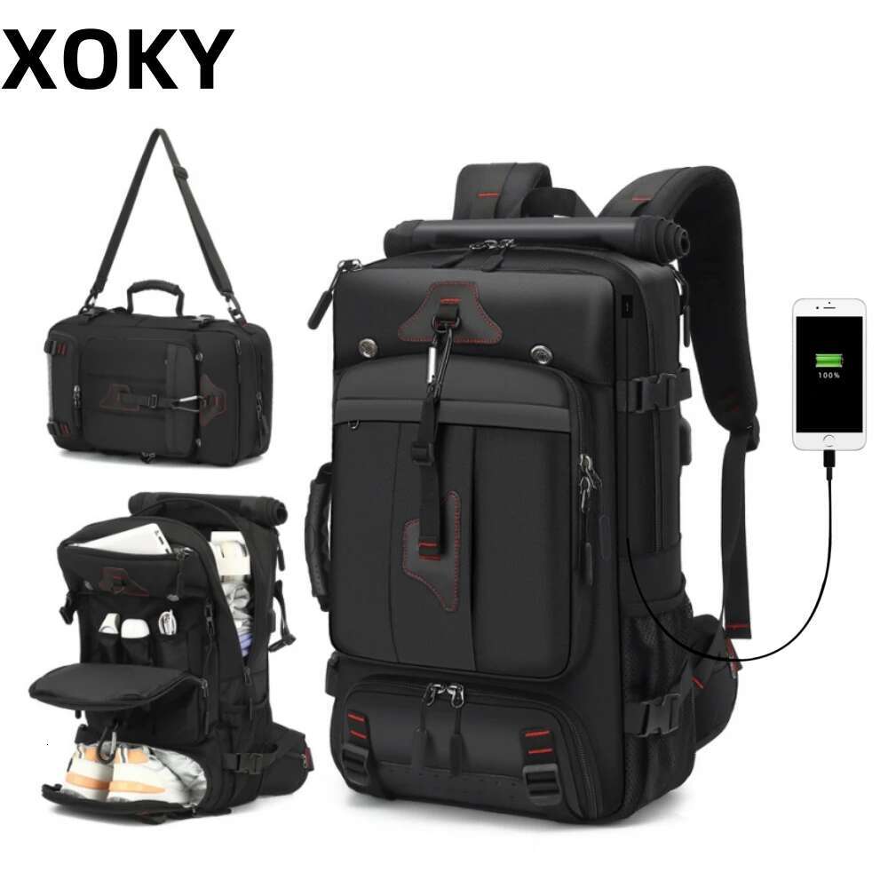XOKY Business 17.3 Inches Laptop Three Layer Fashion Large Capacity Waterproof Travel Backpack 8106