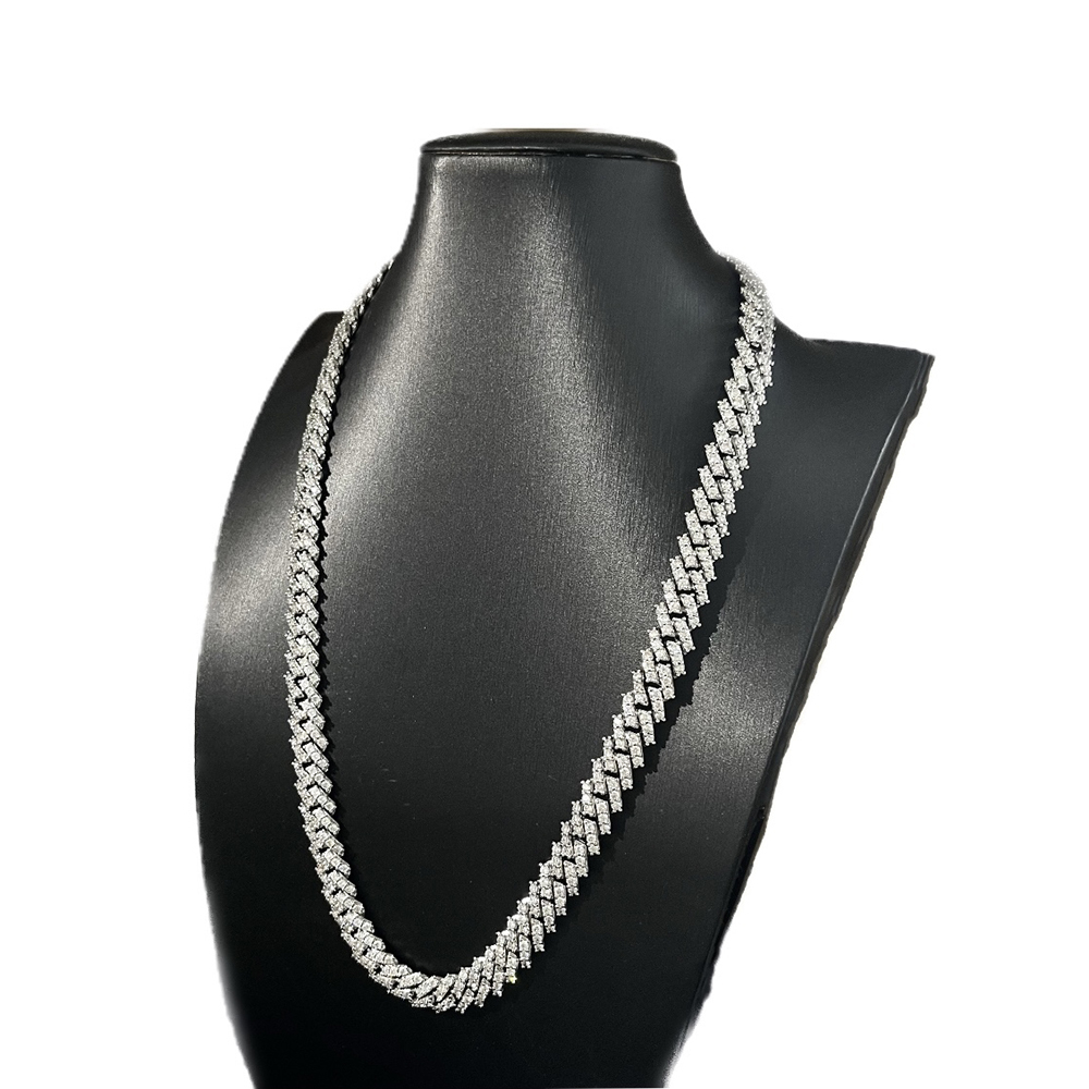 11mm Moissanite Cuban Chain Bracelet Necklace S925 Silver Iced Out For Men Women Hip Hop Jewelry Pass Diamonds Tester With GRA