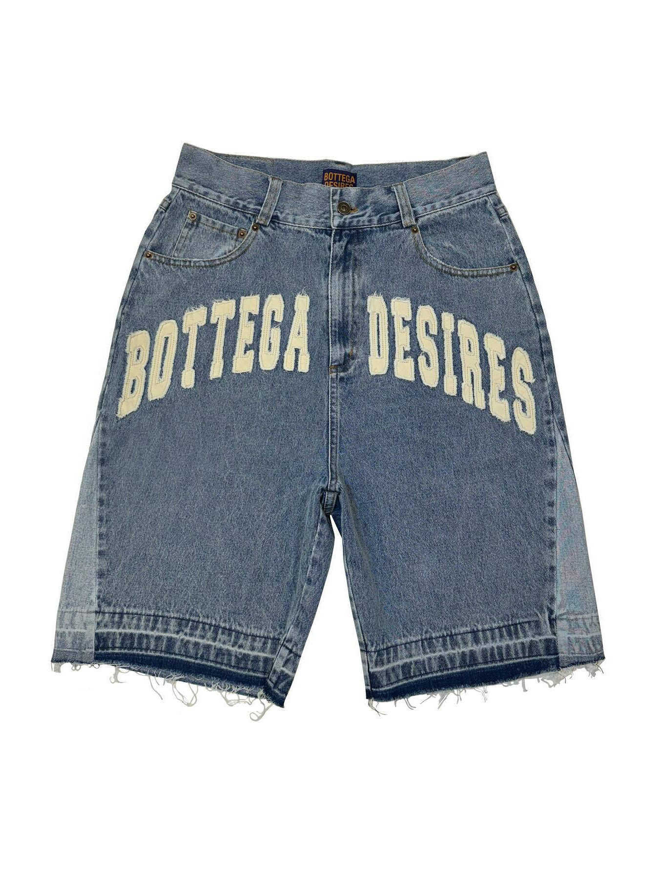 Designer Denim Short for Men New Trendy and Fashionable Mens Street Explosion Loose Pentagram Pants Fashion Brand Letter Denim Shorts