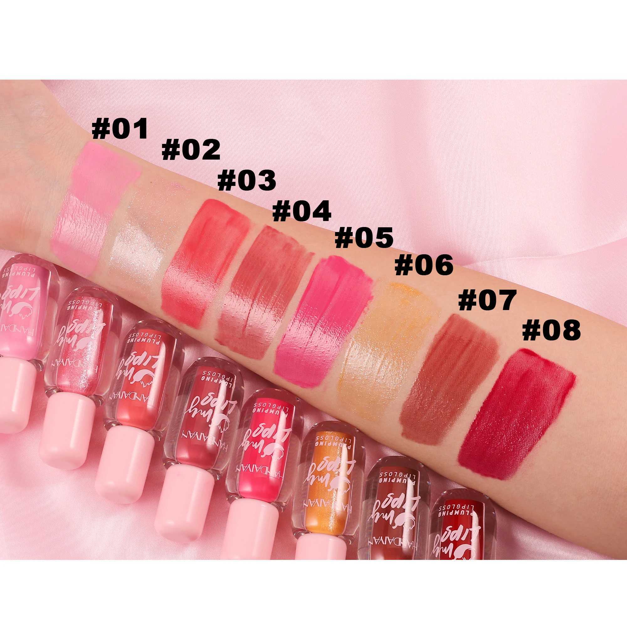 8-color mirror lipstick chili lipstick durable moisturizing fadeless natural pearlescent liquid lipstick waterproof W250312