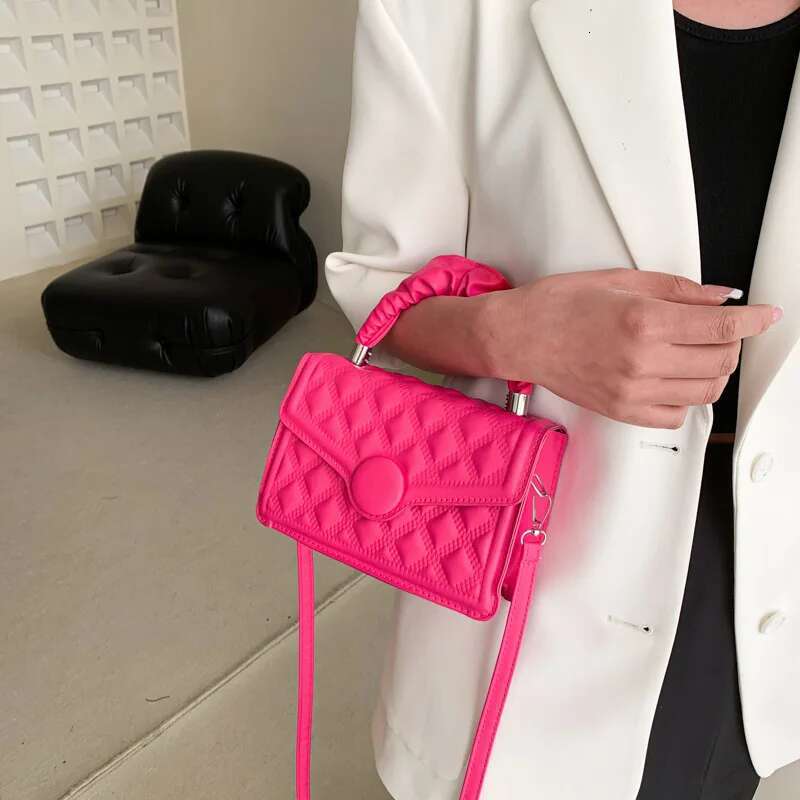 Solid Color Womens Mini Handbag High quality Women s Designer Personalized Crossbody Bag Fashionable New Single Shoulder Small Square Bag Wallet Casua