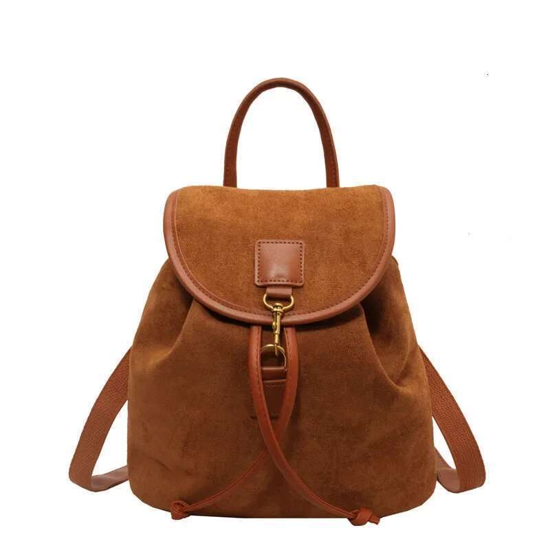 Retro Brown Travel Versatile Backpack for Women Kawaii Backpacks Back To School Bags Mochila De Hombre