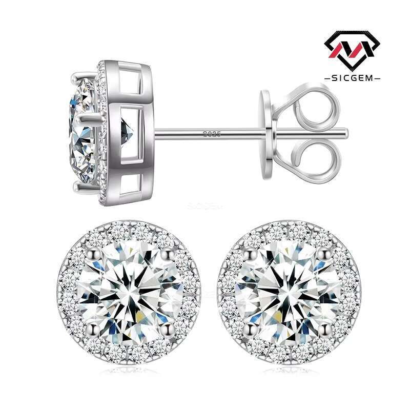 SICGEM Romantic Square Mo Stone Earrings with Studs, Ultra Aesthetic and Unique Jewelry