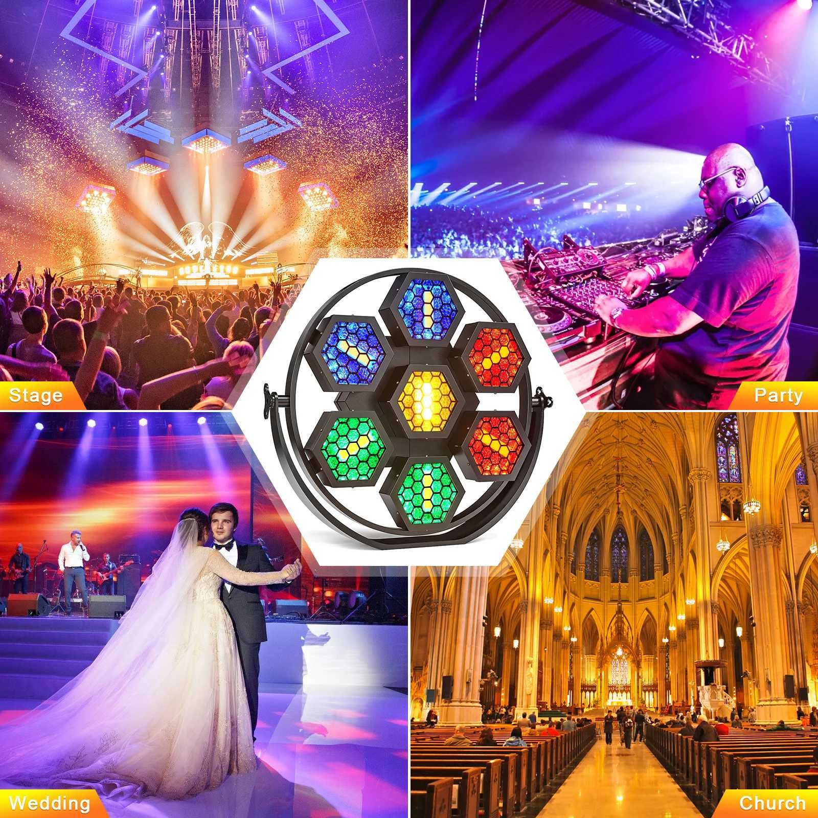 2PCS 7x50W stage retro light RGB COB LED lighting strobe effect light DMX512 DJ disco flash used for theater concerts and parties X250312