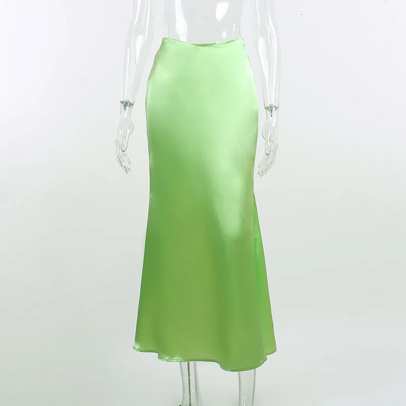 Spring and summer sexy navy blue exposed womens twopiece strapless drawstring sling set satin solid beach vacation dress 250312