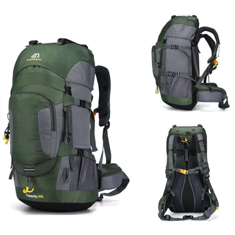 2025 New 60 Liter Outdoor Sports Camping Travel Mountaineering Hiking Waterproof Rain Cover Backpack