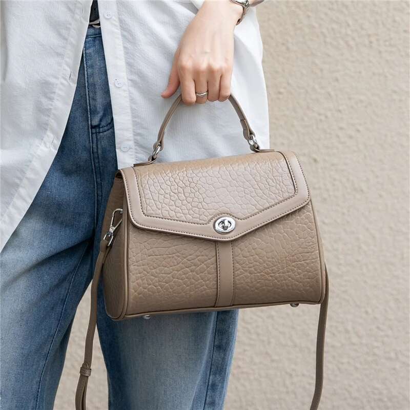 Toptrends Vintage Genuine Leather Tote Handbags For Women 2025 Designer Top Handle Satchel Ladies Shoulder Crossbody Bags