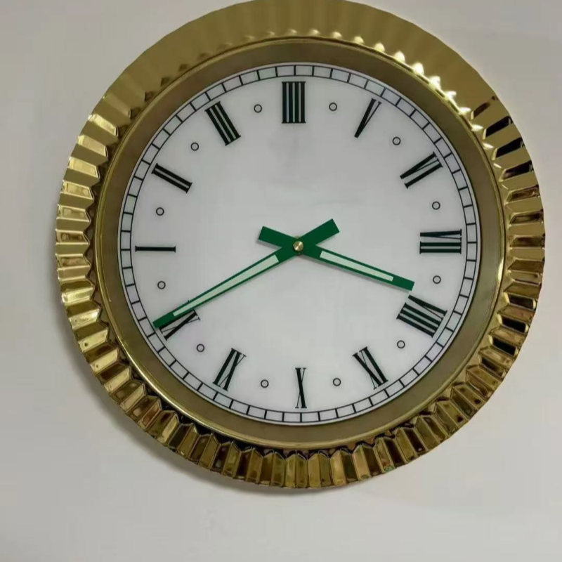 Super Silent Metal Modern Design Large Wall Watch Home Stainless Steel Luminous Clock The Date Will Work X0726