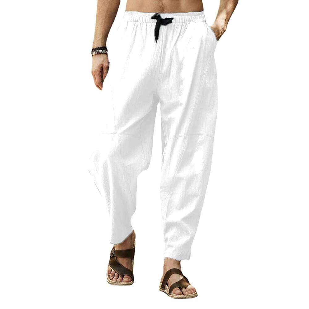 plus size loose casual sports pants, cotton en drawstring hip-hop lantern shorts, men's 2025 new style, chic and elegant clothing