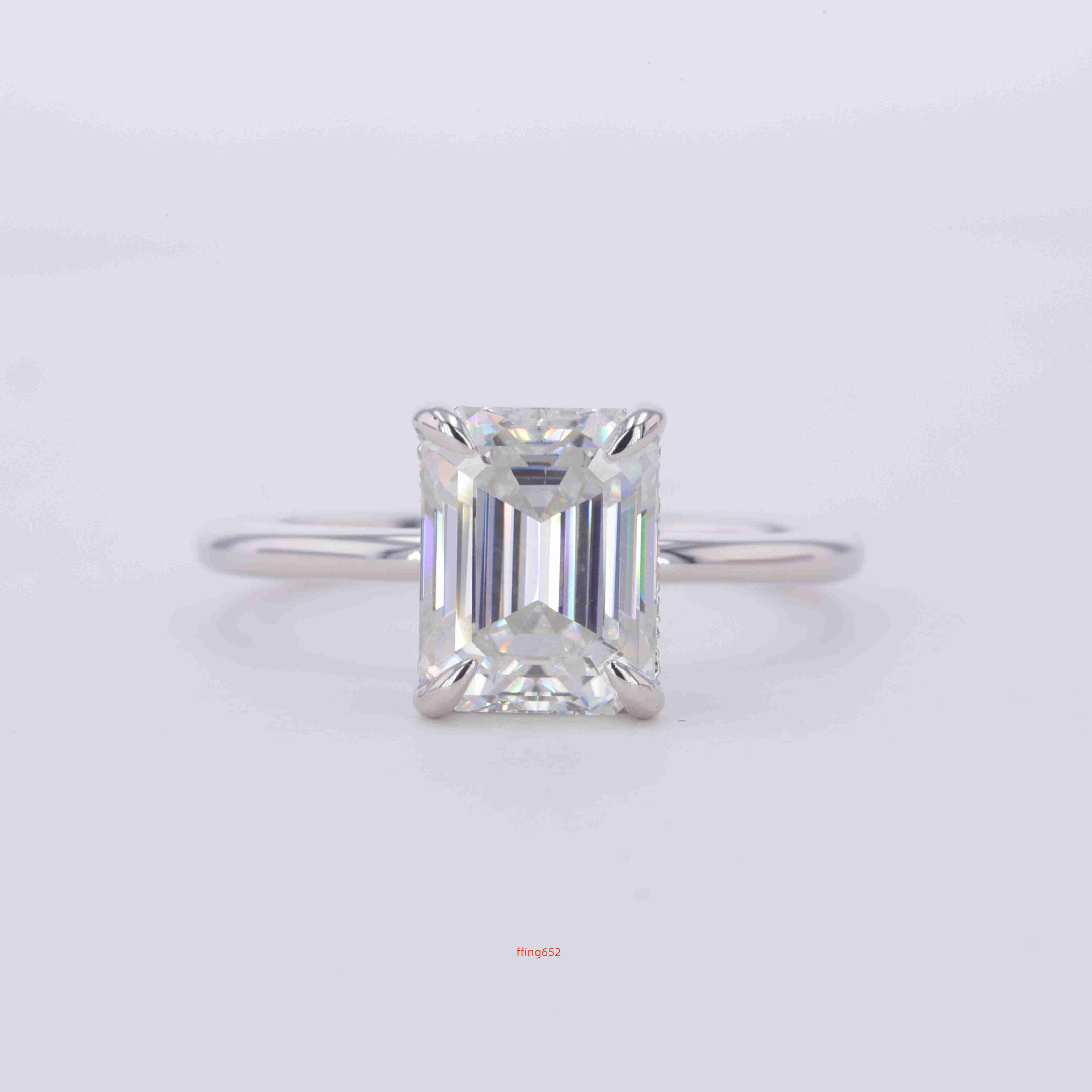 Starsgem 1CT DEF VS VVS Emerald Cut 10k 14k 18k White Rose Yellow Gold Lab Diamonds Jewelry Rings