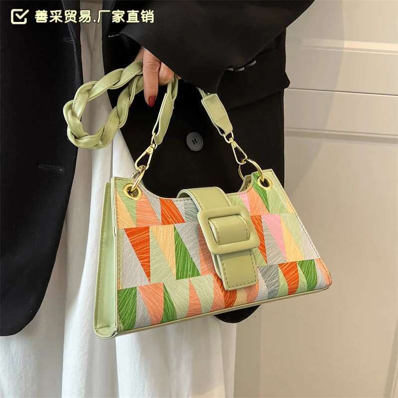 Women's Fashion Handbags French Niche Underarm Bag Colorful Shoulder Baginsversatile Internet Celebrity High-Quality Texture