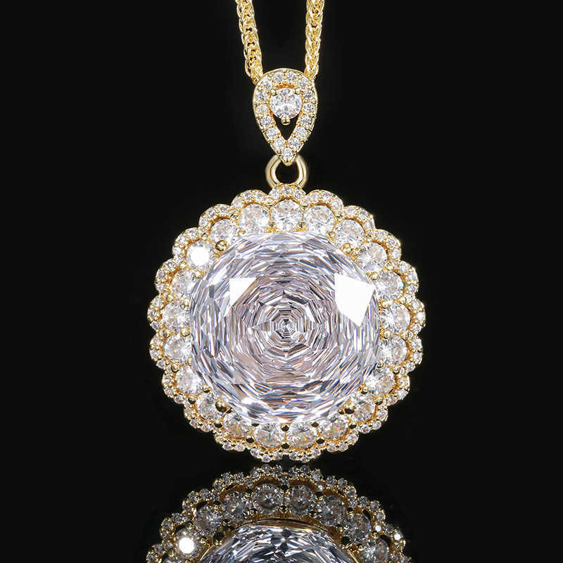 Popular explosive new Zhuangsheng copper bottom gold-plated rose cut light luxury set female lead stone 18mm W250312